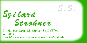 szilard strohner business card